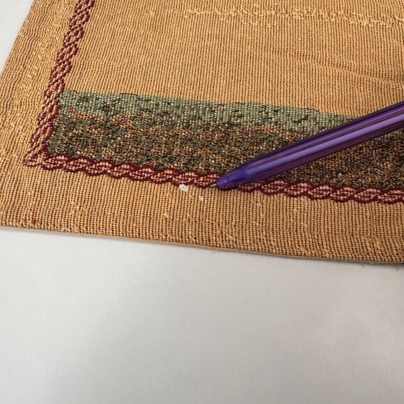 Set Of 4 Woven Lighthouse Placemats With Nautical Design 18"x12" Beige & Red - Picture 7 of 8